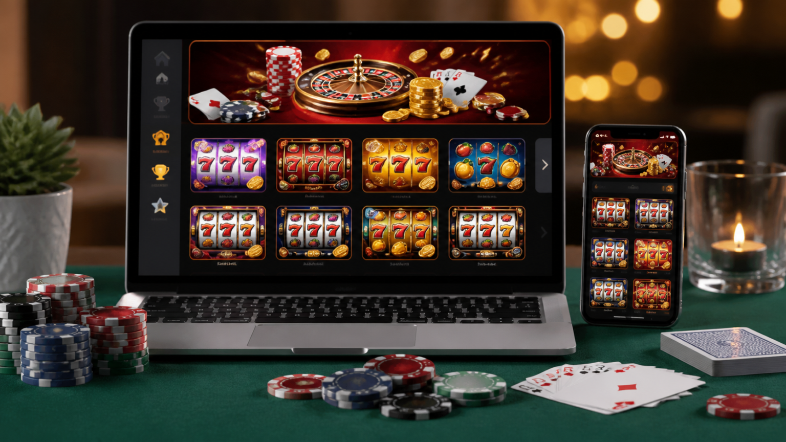 best online casino sites singapore: How to Evaluate Them Wisely Laptop and phone showing an online casino game lobby