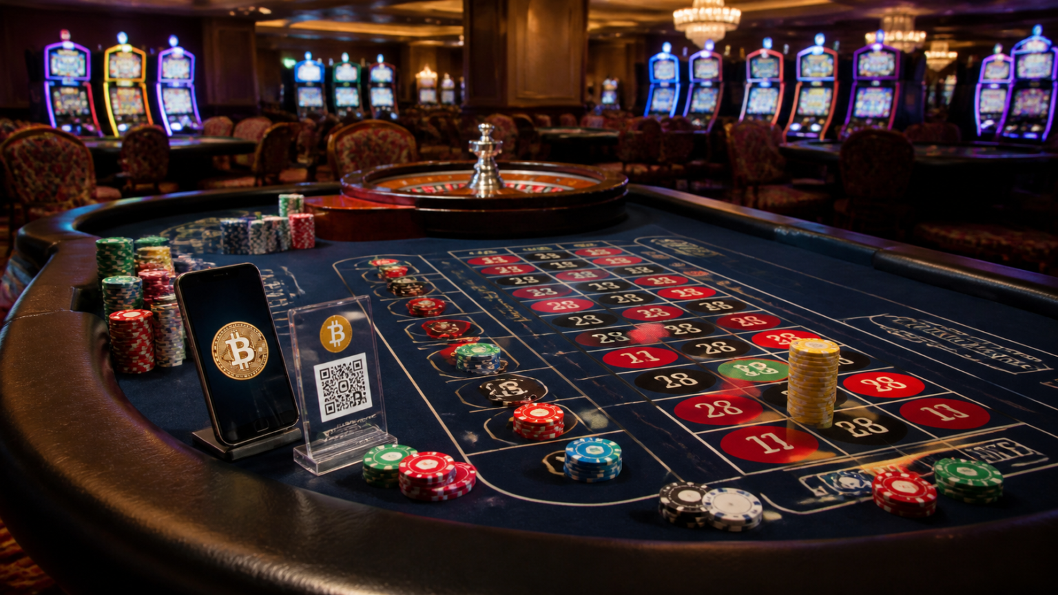 crypto casino Singapore: What Players Should Know Before Playing Casino table with crypto payment theme and gaming equipment