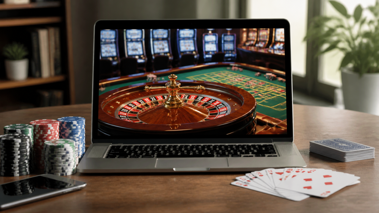 Singapore online casino: What players should know before they start Online casino gaming screen with roulette, cards, and slot game visuals