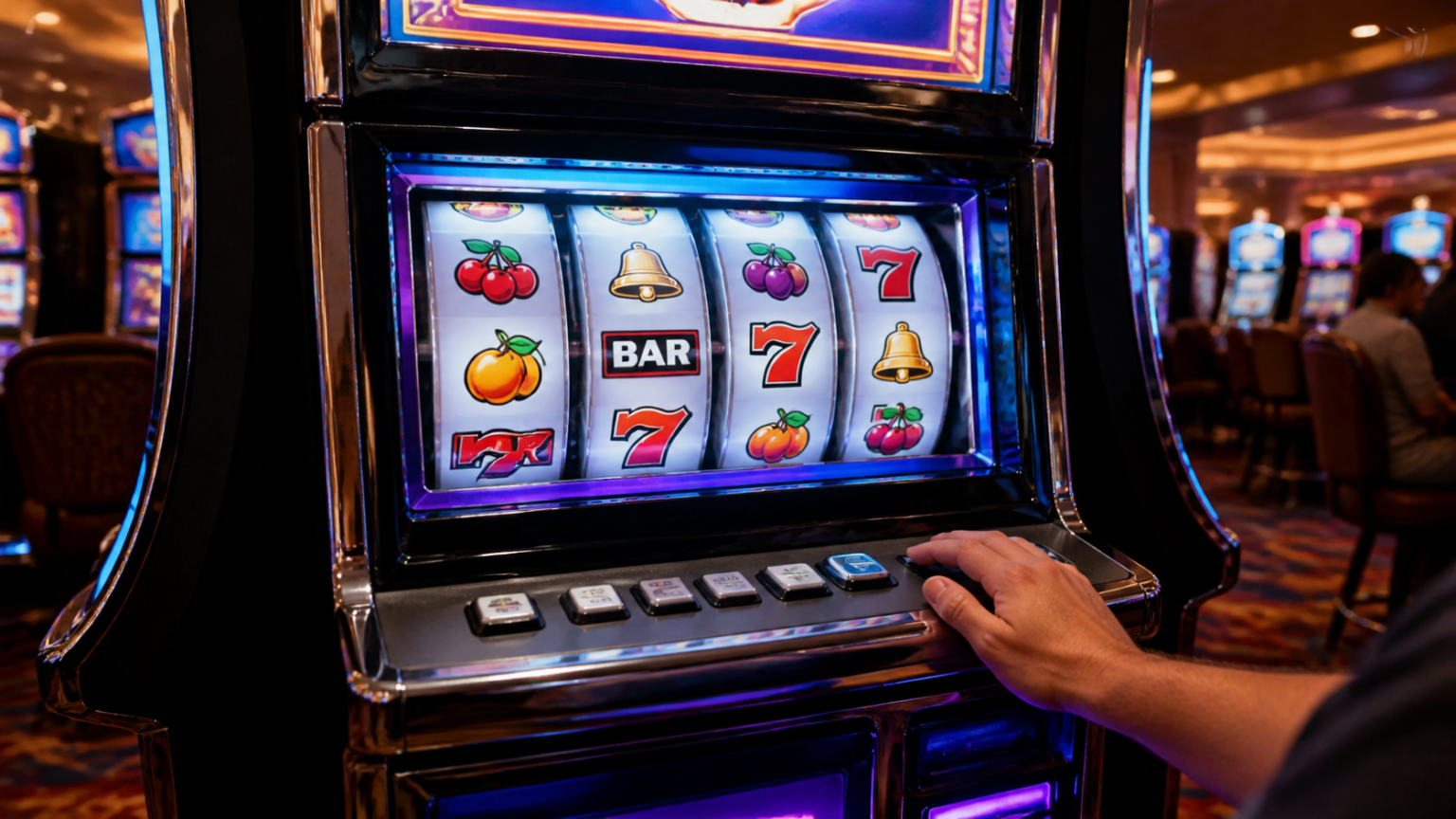 Máy nổ hũ casino với giao diện quay số sáng rõ